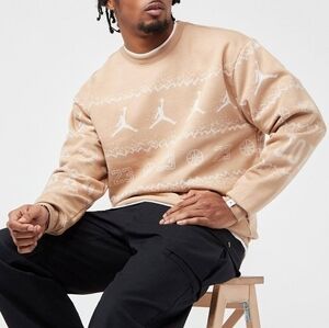 Jordan Essentials Festive Fleece Pullover Sweater Size Large NWT